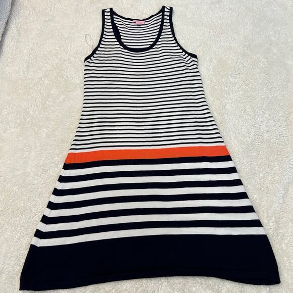 Lilly Pulitzer Women XL Stripe Stanton Knit Dress Nautical Yacht Beach Coverup - Picture 2 of 7